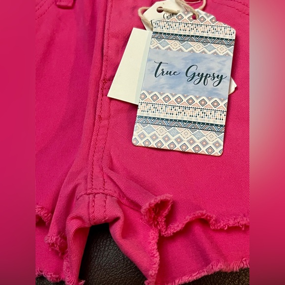 NWT True Gypsy Cut Off Jean Shorts Hot Pink Daisy Dukes Size 1 Barbiecore - Picture 6 of 8